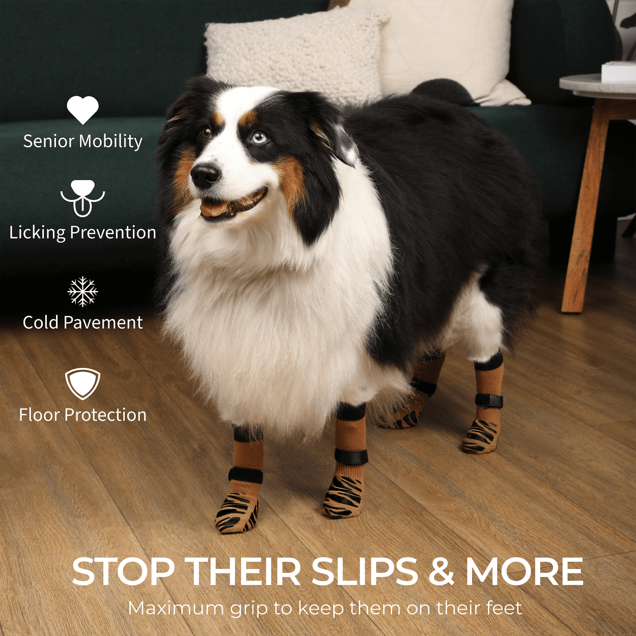 DOK TigerToes Premium Non-Slip Dog Socks