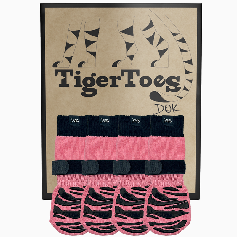 DOK TigerToes Premium Non-Slip Dog Socks